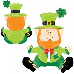 Sitting Leprechaun Multi Balloon A70 Pkt (18" X 22")