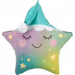 Sleepy Little Star Multi Balloon P41 Pkt (24" X 35")