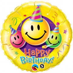 Smiley Faces Birthday 36" Jumbo Pkt Gp