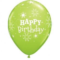 Sparkle Birthday 11" Lime Green (25ct) Ygx