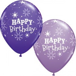 Sparkle Birthday 11" Purple Violet & Spring Lilac (25ct) Ygx