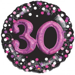 Sparkling Celebration Pink 30 Multi Balloon Shape P75 Pkt (32" X 32")