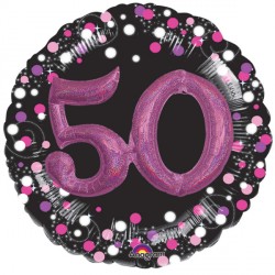 Sparkling Celebration Pink 50 Multi Balloon Shape P75 Pkt (32" X 32")