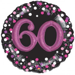 Sparkling Celebration Pink 60 Multi Balloon Shape P75 Pkt (32" X 32")