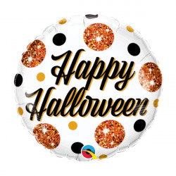Sparkly Dots Halloween 9" Flat Hi