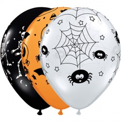 Spooky Assortment 11" Orange, Onyx Black & Diamond Clear (50ct) Tw