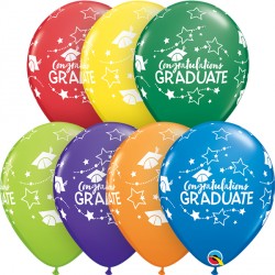 Stars Congratulations Graduate 11" Carnival Asst (25ct) Ygx