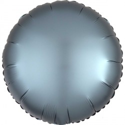 Steel Blue Satin Luxe Round Standard S15 Flat A