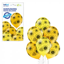 Sunflowers 12" Pastel Yellow, Ocher & Bright Yellow 6ct