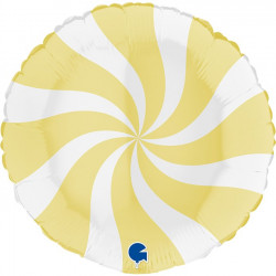 Swirly White - Matte Yellow 18" Pkt