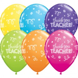 Thank You Teacher 11" Tropical Assorted (25ct) Ygx