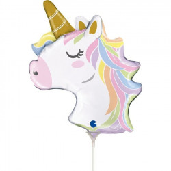 Unicorn Head 14" Mini Shape Flat