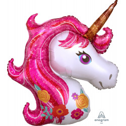 Unicorn Head Magical Shape P35 Pkt (33" X 29")