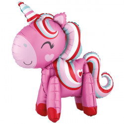 Unicorn Magical Love Multi Balloon A70 Pkt (22" X 21")