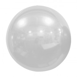 White 61cm/24" Mirror Globe Foil Balloon