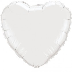 White Heart 4" Flat Q Gx