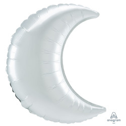 White Satin Luxe Crescent 26" D19 Flat (3ct)