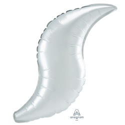 White Satin Luxe Curve 28" D19 Flat (3ct)