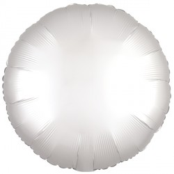 White Satin Luxe Round Standard S15 Flat A