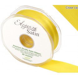 Yellow Eleganza Double Faced Satin Ribbon 25mm X 20m
