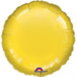 Yellow Metallic Round Standard S15 Flat A