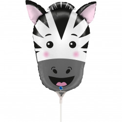 Zebra Head 14" Mini Shape Flat