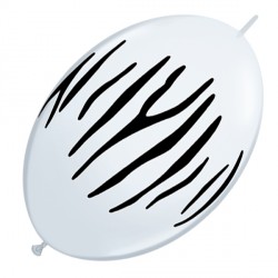 Zebra Stripes Quick Link 12" White (50ct) Cm